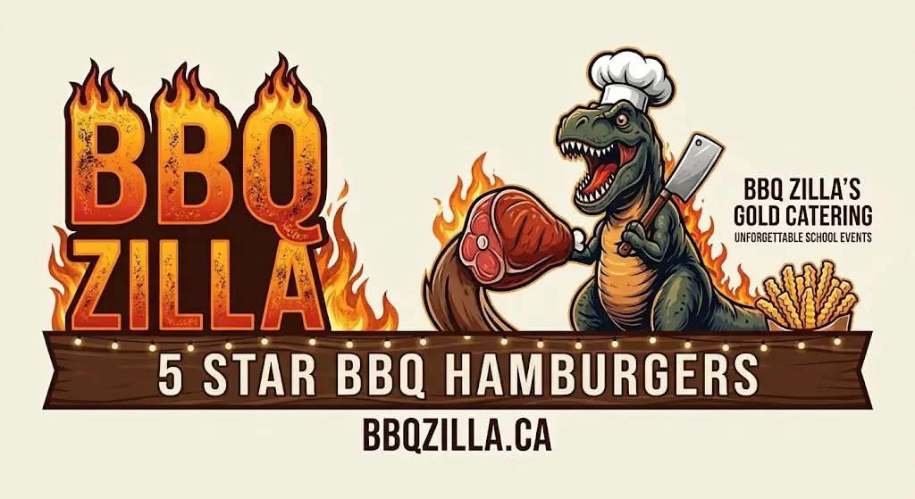 Zilla Catering BBQ hamburgers for school events